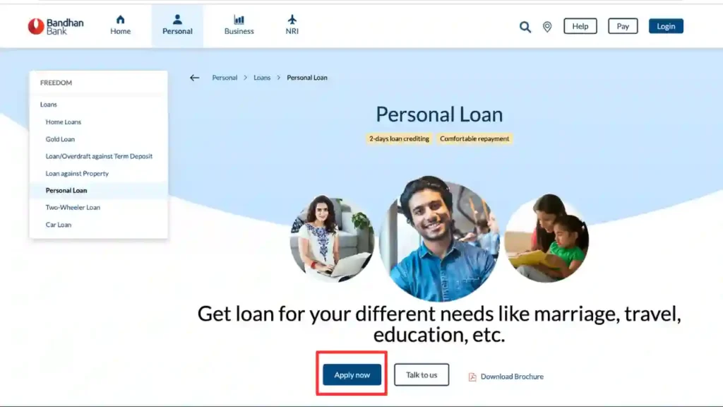 Bandhan bank personal loan